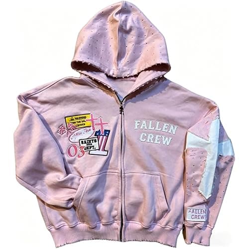 RICHTRUE Y2k Zip Up Hoodie Men Women Oversized Graphic Hoodies Vintage Goth Sweatshirt 2000s Hip Hop Streetwear Jacket thumbnail 5