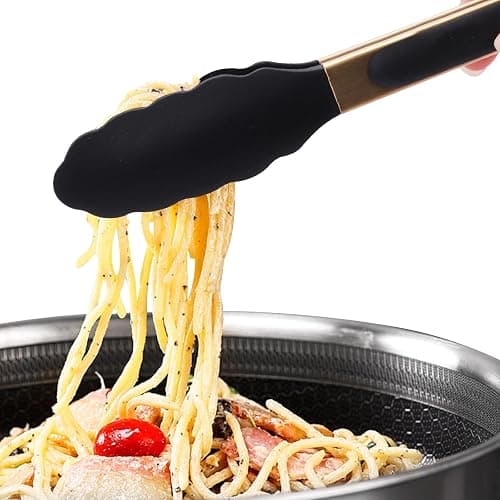 Mafier Stainless Steel Classic Kitchen Serving Food Party Gold Tongs 9" and 12" Cooking Tong with BPA Free Silicone Tips, Dishwasher Safe Serving Tools(set of 2) thumbnail 6
