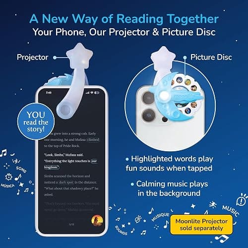Moonlite Storytime Single Story Disc, Disney Classic: The Lion King | Learning Gift for Kids Ages 1 Year & Up, Storybook Art Projection with Sound Effects & Music (Projector Sold Separately) thumbnail 3