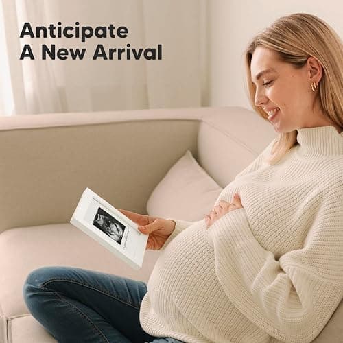 KeaBabies Baby Sonogram Picture Frame - Modern Ultrasound Picture Frames for Mom to Be, First Pregnancy Gifts for Expecting Mom & First Time Dad, Baby Gender Reveal Gifts (Alpine White) thumbnail 9