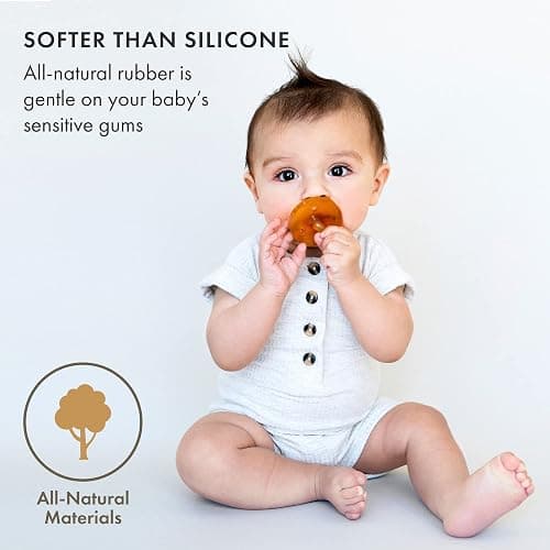 Natursutten Pacifiers 6-12 Months - 1-Pack Original Shield Orthodontic Nipple Natural Rubber Safe & Soft BPA-Free Pacifiers for Breastfeeding Babies - Newborn Pacifiers Made in Italy thumbnail 3