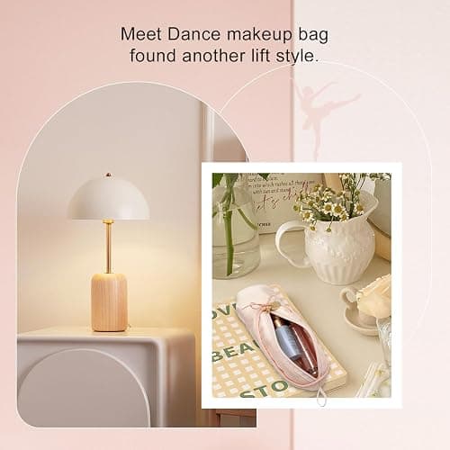 TCULIHWY Pink Ballet Shoe Makeup Bag, Dance Recital Gifts for Girls | Small Satin Cute Cosmetic Bag, Ballet Pencil Case Pouch, Bow Mini Dance Bag for Girls, Dancer & Ballerina Performance gifts thumbnail 6
