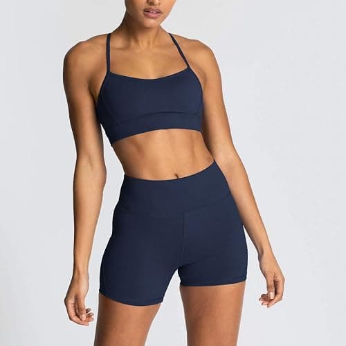 IMEKIS Women's Workout Sets 2 Piece Yoga Outfit High Waisted Biker Shorts Leggings Sports Bra Gym Fitness Clothes Tracksuit thumbnail 2