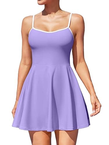ATTRACO Women's Tennis Dress with Shorts Golf Workout Exercise Activewear - Image 1
