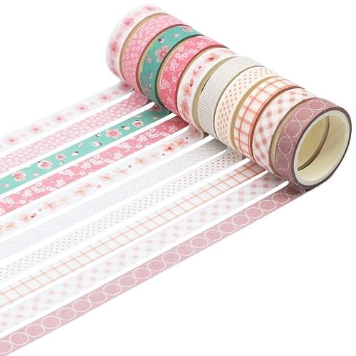 Knaid 40 Rolls of Slim Washi Tape Gift Box Set, Decorative Paper Tapes 10 mm Wide for Scrapbooking, DIY Arts and Crafts, Bullet Journal, Planner, Junk Journal, Notebooks (Pastel) thumbnail 4
