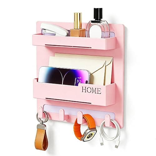 Floating Shelves for Bedside Shelf Accessories Organizer, Wall Mount Self Stick On, Cute Room Decor Aesthetic, Girls Room Decor, Cool Stuff For Bedroom Storage And Organization, Bedside Wall Organizer - Image 1