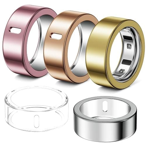 Hexasider 5 Pack Ring Cover Compatible with Oura Ring Gen 4/Oura Ring Gen 3 Horizon/Heritage, Abrasion-Resistant TPU Case for Oura Ring Protector Accessories for Oura Size 9 - Image 1