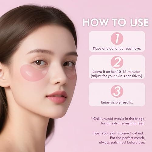 AzLucaky Under Eyes Patches, 40 Pairs Rose Hydrogel Eye Mask for Puffy Eyes and Dark Circles with Rose Essence, Hyaluronic Acid & Niacinamide, Deep Hydrating Eye Treatment for Men & Women thumbnail 7