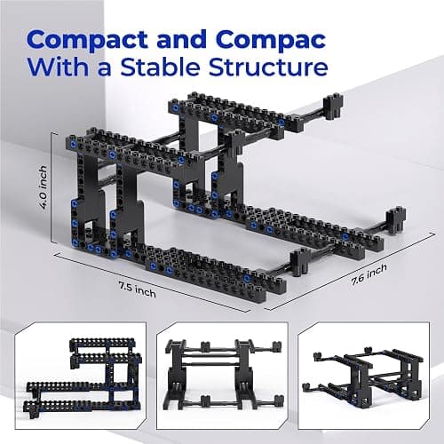 Display Stand for Lego Speed Champions Building Kit, 2 Layer Stand for Lego Car 77242 76923 76934 77240 77239 76914 76917 Model with Driver's Display, Collectible Gifts for Adults thumbnail 3