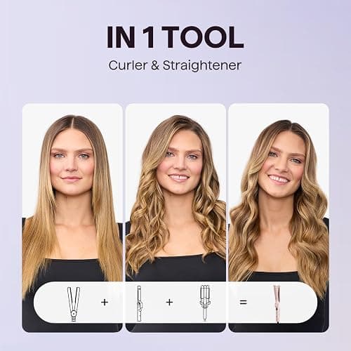 Wavytalk Airflow Styler Whirlwind Curl, Hair Straightener and Curler 2 in 1, Upgraded Curling Iron & Flat Iron Achieve One Pass Curl, Less Damage to Hair thumbnail 2