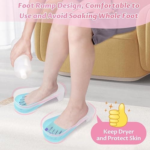 Yokilly Toe Nail Soaking Bowl, 2 PCS Toenails Soak Off Bowl, Shoe Design Foot Bath Soak Tub Bowl, Acetone Proof Pedicure Foot Spa Nail Soaker Bowl for Soak Off Dip Powder Gel Polish Remover (Clear) thumbnail 6