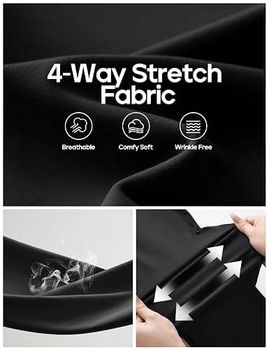 Heathyoga Womens Dress Pants Pull On Wide Leg Stretchy Work Pants Women Business Casual Outfits Slacks for Women Trousers thumbnail 3