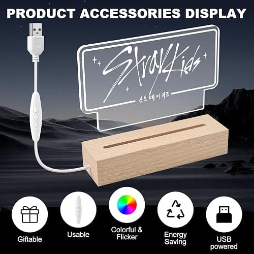 X9H8N9 Stray LED Night Light 7 Colors Adjustable Room Decor Lamp Skz Merch for Stay Fans Birthday Gifts thumbnail 6