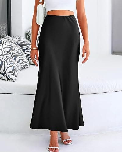 BTFBM Womens Fall Skirts 2025 Business Casual Clothes High Waisted Cocktail Party Wedding Guest Mermaid Maxi Skirt thumbnail 4