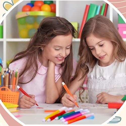 Watersay 144 Pcs Mini Markers Bulk, 3.4 Inch Colored Markers,6 Colors | Portable 3.4" Short Pen for Travel Office, Vibrant Watercolor Ink, Ideal for Adult School Art Projects, Multicolor Assorted thumbnail 7