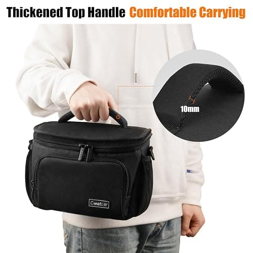Cwatcun Small Camera Sling Bag Crossbody Camera Shoulder Case, Waterproof Travel Photography Camera Messenger Bag for Canon, Nikon, Sony, Fuji DSLR/SLR/Mirrorless Cameras, Lens and Accessories thumbnail 5