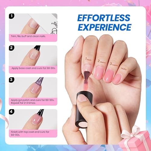 Beetles Nude Gel Nail Polish Set - 6 Colors Nude Pink Brown Neutral Jelly Gel Polish Kit Sheer Translucent Effect Soak Off UV Nail Art Design Drunken Rose Collection Manicure Gift for Women thumbnail 5