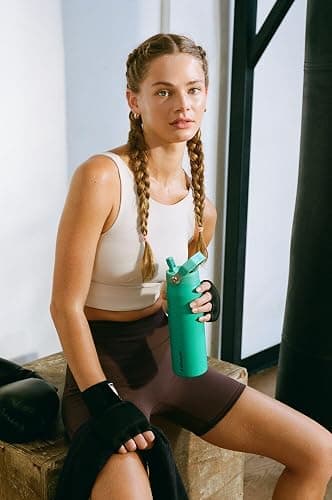 Stanley IceFlow Flip Straw 2.0 Water Bottle 36 OZ | Built-In Straw with Larger Opening | Lightweight & Leak-Resistant | Insulated Stainless Steel | BPA-Free | Dried Pine thumbnail 2