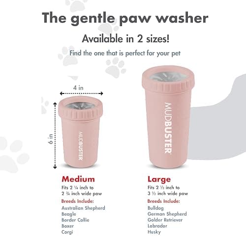 Dexas MudBuster Medium Dog Paw Cleaner, Blush, Fits 1.5"-2.5" Wide Paws, Gentle Silicone Bristles for Quick, Easy Cleaning thumbnail 3