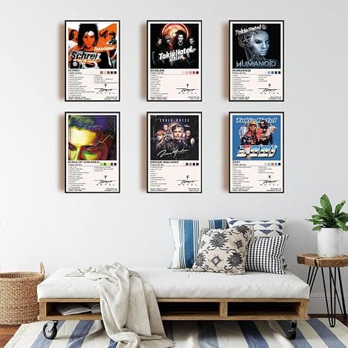 Tokio Hotel Ablum Cover-Poster (6er-Set) Musikband-Wandkunst, Leinwandposter, Raumdekoration, Geschenk, ungerahmt, 20 x 30 cm thumbnail 4