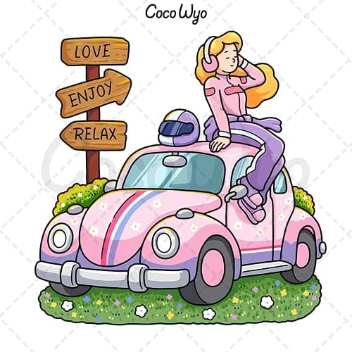 Girl Moments: Vol. 2 Coloring Book for Adults and Teens Featuring Cute Cozy Daily Activities for Relaxation thumbnail 5