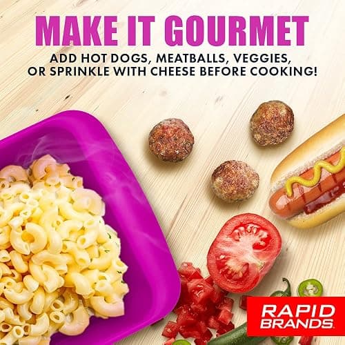 Rapid Mac Cooker | Microwave Macaroni & Cheese in 5 Minutes | Perfect for Dorm, Small Kitchen or Office | Dishwasher-Safe, Microwaveable, BPA-Free (Orange, 1Pack) thumbnail 4