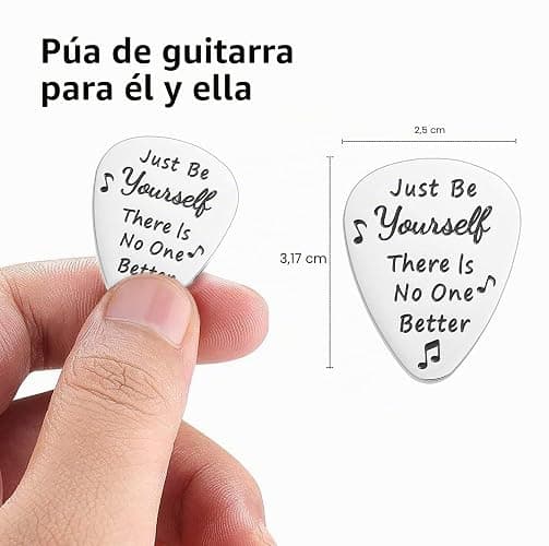 Taylor - Púa de guitarra con cita inspiradora, regalos para amantes de la música, para niñas y niños, púas de guitarra de acero inoxidable thumbnail 2