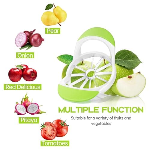 Supercenter Apple Cutter, Apple Corer and Slicer - Stainless Steel Apple Corer - 4.72 Inch Apple Slicer Tool with 12 Super Sharp Blades, lightweight Apple Slicer and Corer with Anti-slip Handle thumbnail 7