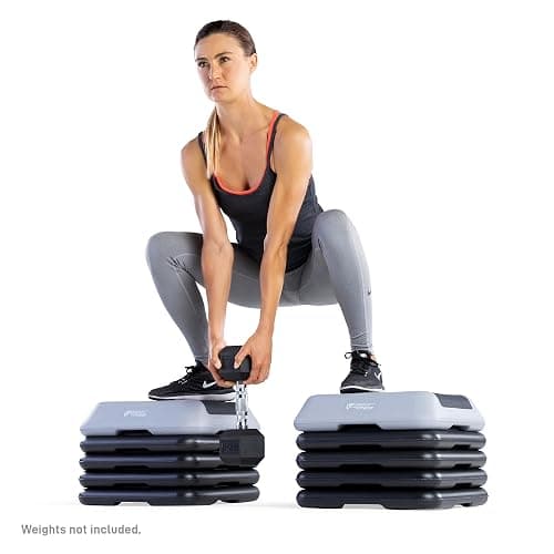 Circuit Fitness by Marcy 16 x 16 inches Adjustable Height Aerobic Step Platform with Adjustable Risers, Non-Slip Rubber Surface, Home Exercise Fitness Training, Multiple Color Options thumbnail 7