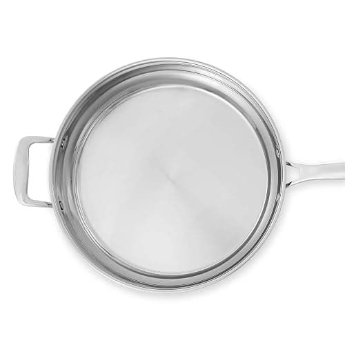 Amazon Basics Stainless Steel Cookware 11-Piece Set, Oven Safe, Induction-Ready, Even Heating, Non Toxic, Stay-Cool Handles, Pots and Pans, All Stovetops, Glass Lids, Silver thumbnail 6