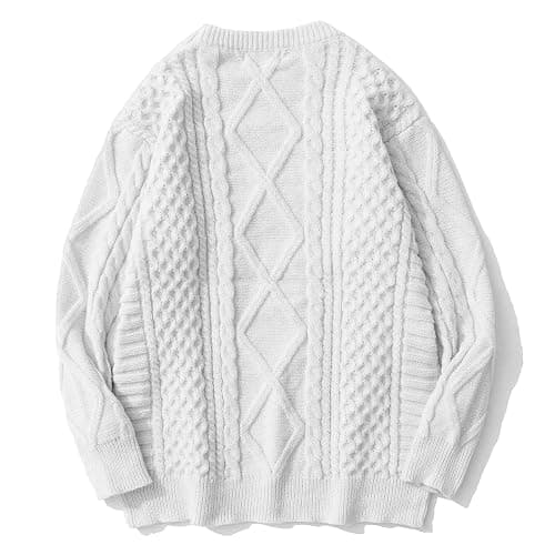 Aelfric Eden Pullover Damen Strickpullover Oversize Rundhals Zopfstrickpullover Knit Langarm Jumper Sweater Klassischer Elegant Vintage Pullover thumbnail 2