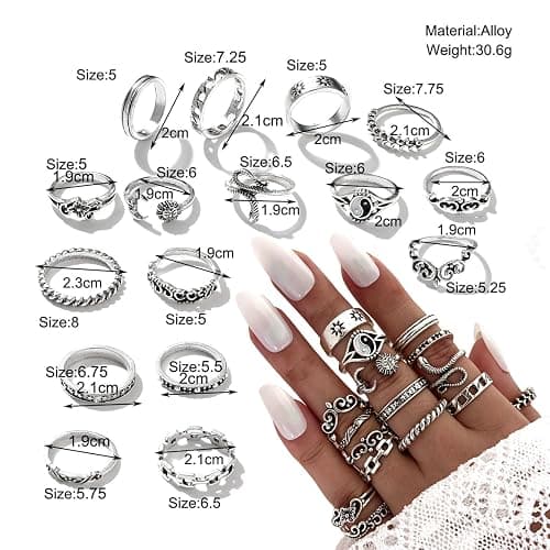 JDRGJTH 24PCS Y2k Jewelry Set,Y2k Accessories Grunge Knitted Cat Beanie,Fairy Grunge Gloves Necklace Rings Bracelet Therian Accessories Set Cosplay Party Jewelry Gift for Women thumbnail 2