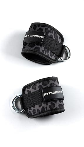 Fitgriff® Ankle Straps V1 for Cable Machine (2 Pieces) - Gym Workout Equipment - Leg Pulley Attachment, Kickback Straps thumbnail 6