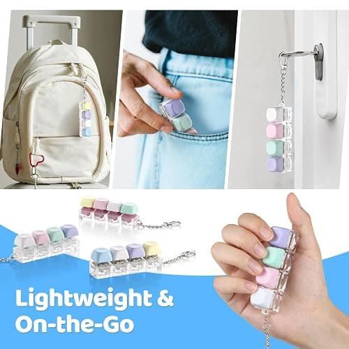 3 Pack Keyboard Fidget Toy – Clicky, Creamy & Silent Stress Relief Fidget Clicker Keychain – Quiet Fidget Toys for Adults, Boost Focus & Calm Anxiety at Work, Travel – Ideal Stress-Relief Gift thumbnail 6