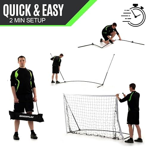 QUICKPLAY Kickster Soccer Goal Range – Ultra Portable | Quick and Easy Set Up | Includes Net and Carry Bag | Available in 7 Sizes | Backyard Soccer Net for Kids & Adults [Single Goal] thumbnail 3