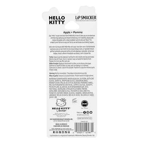 Lip Smacker Hello Kitty So Jelly Lip & Cheek Tint, Moisturizing Sheer & Buildable Color, Fun Bouncy Jelly Texture, Sweet Apple Flavor - Apple - Apple thumbnail 7