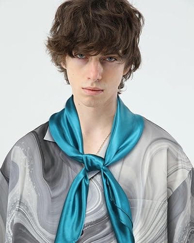 Molans 35 Inch Solid Color Wild Rag, Pure Cowboy Bandanas Oversize Western Neckerchief Bolo Head Scarf for Men Women thumbnail 2