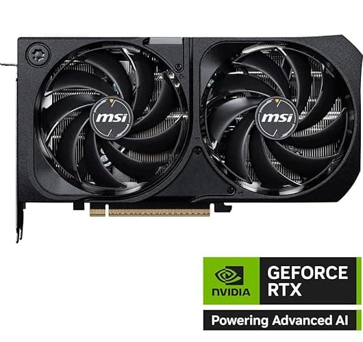 MSI GeForce RTX 5070 12G SHADOW 2X OC Graphics Card - RTX 5070 GPU, 12GB GDDR7 (28Gbps/192-bit), PCIe 5.0 - Dual-Fan Thermal Design - HDMI 2.1b, DisplayPort 2.1b thumbnail 3