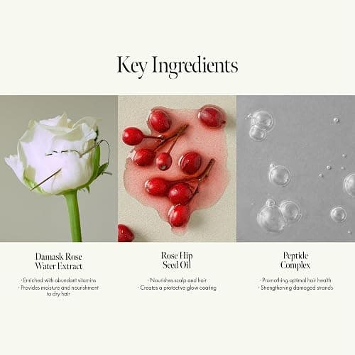 ANILLO Rosy Night Repair Hair Essence with Damask Rose Extract, Rosehip Oil, Peptide Complex for Dry, Damaged, Frizzy Hair - Musky Floral Scent, Vegan, Paraben-Free 50ml / 1.69 fl. Oz thumbnail 3