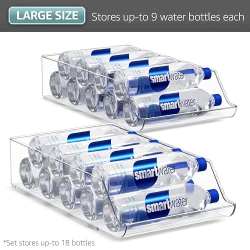 Sorbus 2-Pack Water Bottle & Can Organizer – Drink Holder for Refrigerator, Pantry, Kitchen Storage & Organization thumbnail 7