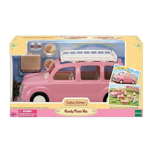 Calico Critters Family Picnic Van for Dolls - Toy Vehicle Seats up to 10 Collectible Figures! thumbnail 9
