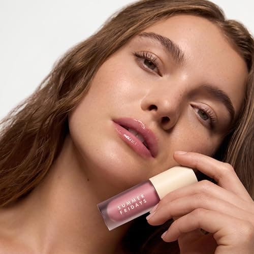 Summer Fridays Dream Lip Oil - Hydrating Tinted Lip Gloss Oil - Non-Sticky Formula with Skincare Benefits for Long-Lasting Softness + Shine - Effortless Beauty Gifts - Rose Bud (0.15 Oz) thumbnail 3