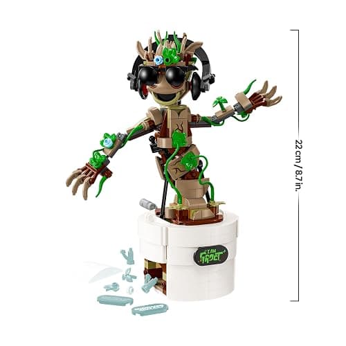 LEGO Marvel Dancing Groot Buildable Animated Toy Action Figure, Guardians of the Galaxy Character, Kids’ Hand-Operated Interactive Playset, Super Hero Gift for 10 Plus Year Old Boys and Girls 76297 thumbnail 3