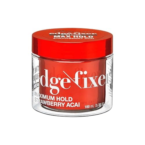 KISS COLORS & CARE Maximum Hold Edge Fixer, Non-Greasy Gel Formula Infused With Biotin B7, 24 Hour Hold, ‘Strawberry Acai’ Scented, 3.38 Fl. Oz. (100 ml) - Image 1