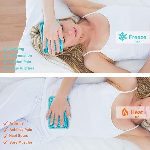 Gel Beads Ice Pack Ice Bag with Strap-Reusable Hot & Cold Pack Compress Therapy for Pain, Swelling,Injuries of Knee, Shoulder, Foot, Back, Ankle, Neck, Hip, Elbow,Wisdom Tooth (Blue-2Pack) thumbnail 3