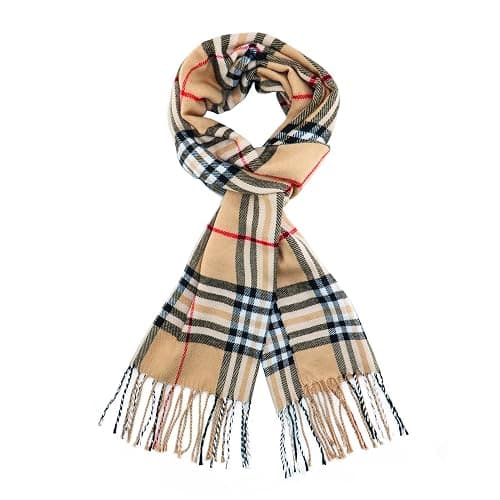 vimate Plaid Scarf for Men Women Super Soft Classic Tartan Checkered Neck Scarves - Image 1