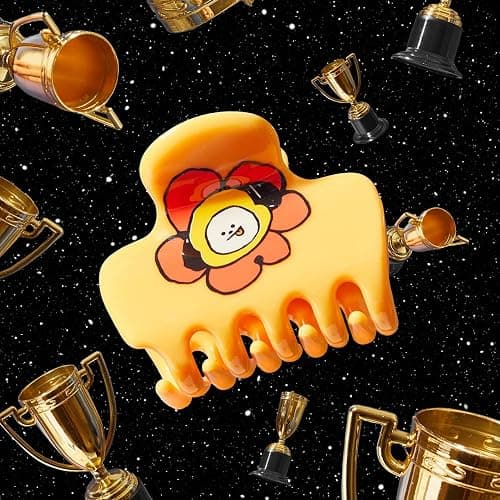 Kitsch BT21 Recycled Plastic Puffy Medium Hair Clips for Women, Medium Claw Clip for Thin & Thick Hair | Ideal Gifts for Women - CHIMMY, 1pc thumbnail 4