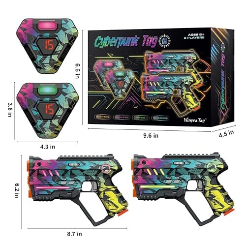 Laser Tag Set of 2, Lazer Tag Game for Kids Indoor & Outdoor Play, Gift Ideas for Kids Teens and Adults, Cool Toys for Teenage Ages 8 9 10 11 12+Year Old Boy & Girls thumbnail 3