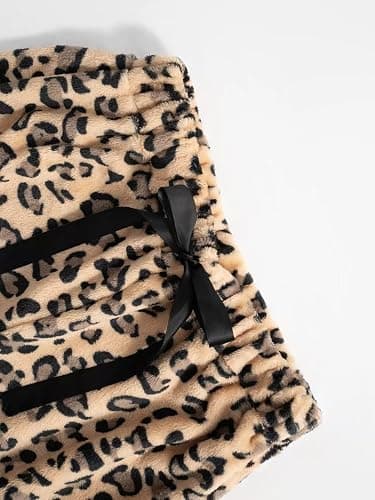 Womens Fuzzy Fleece Pajama Pants Fluffy Pj Bottoms Plush Fall Winter Cozy Warm Pajamas Cute Flannel Lounge Pant thumbnail 6