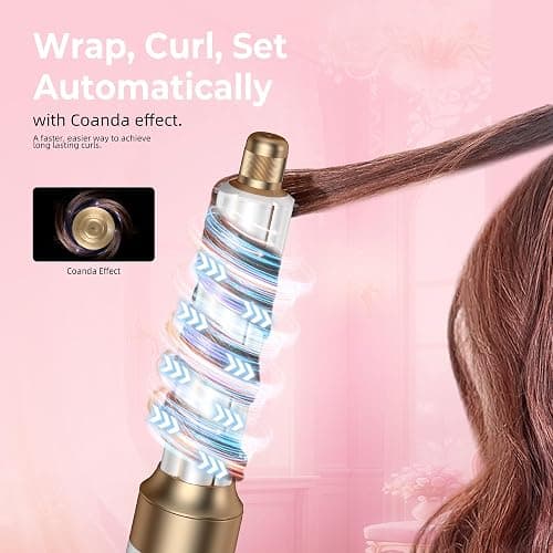 MogaWave Hair Styler Pro Air Styler 6 in 1 Haarstyler, 1000W Rundbürstenföhn, Warmluftbürste, Föhnbürste, Haartrockner, Air Curler, Hairstyler Airstyler Haarstyling Geräte für Alle Haartypen thumbnail 5
